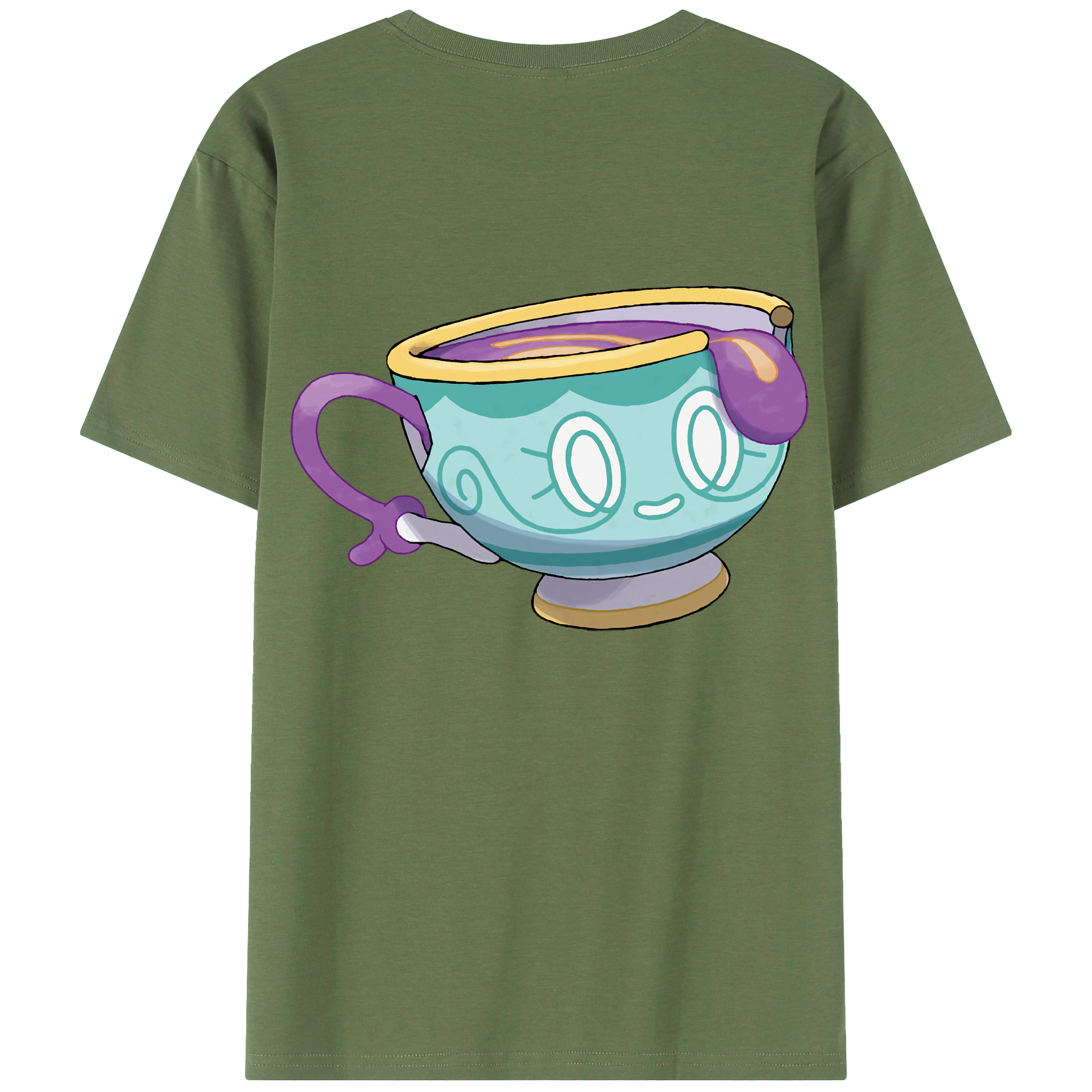 （画像用） ポケットモンスター Pokémon 綿100％ メンズ半袖Tシャツ（バックプリント） 通気性